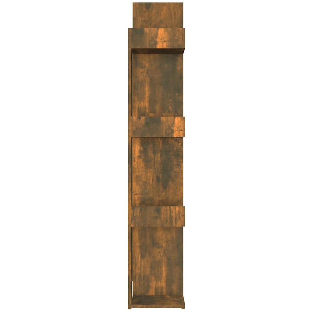 vidaXL 13 Shelf Smoked Oak Bookcase Image 5