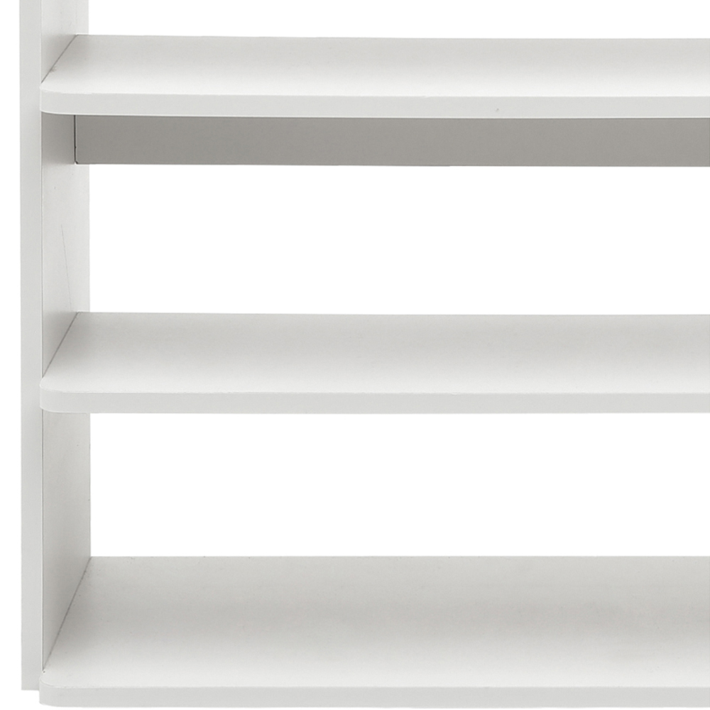 H&O Direct 6 Shelf White Shoe Rack Image 2