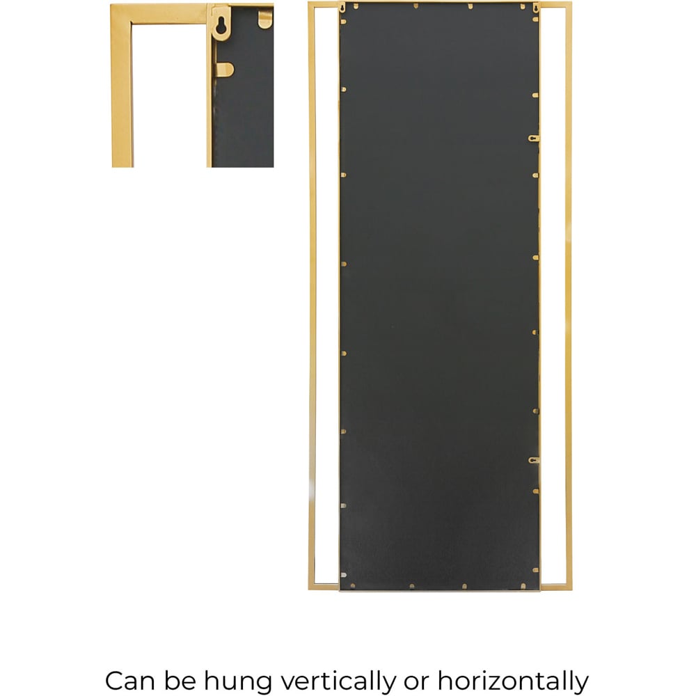 MirrorOutlet The Genestra Gold Modern Wall and Leaner Garden Mirror 180 x 80cm Image 4