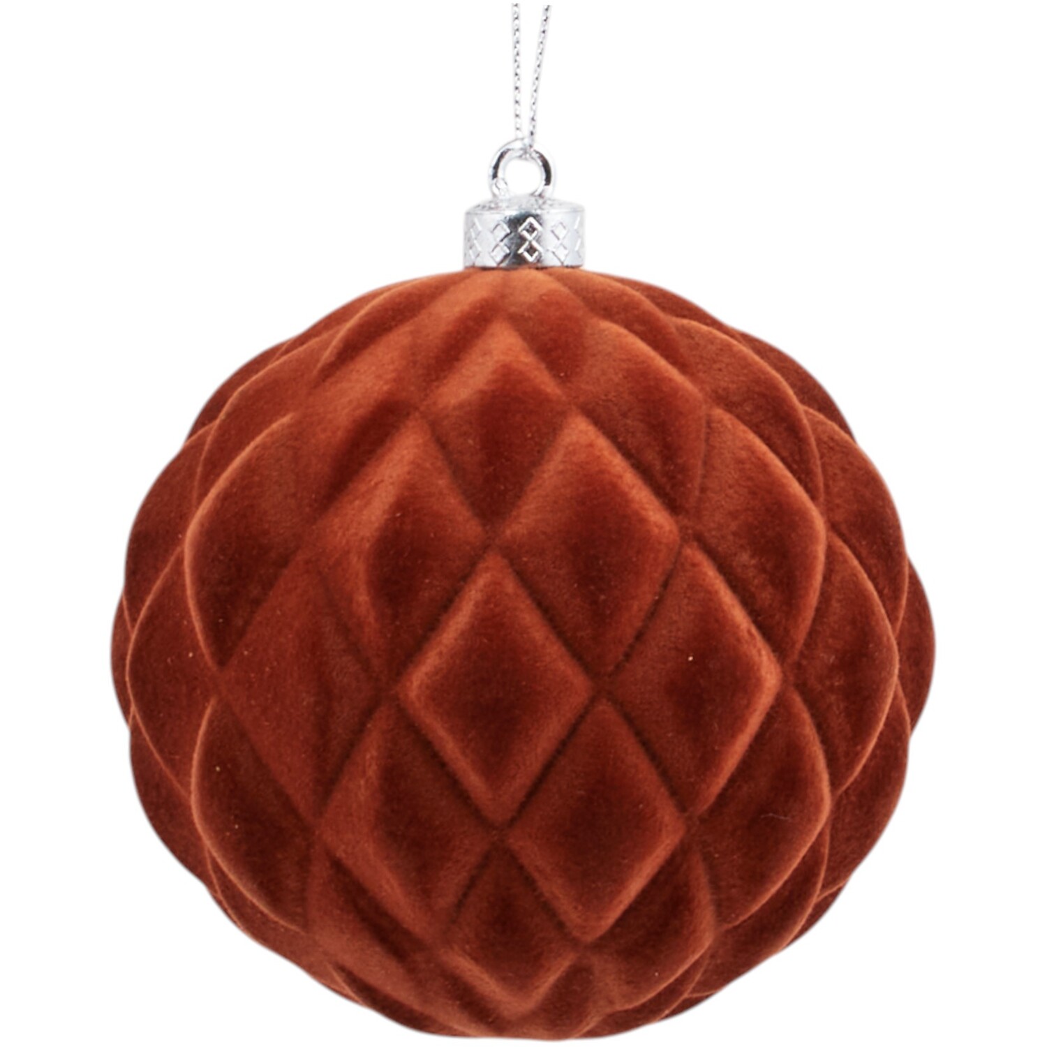 Pack of 4 Flocked Baubles Image 6