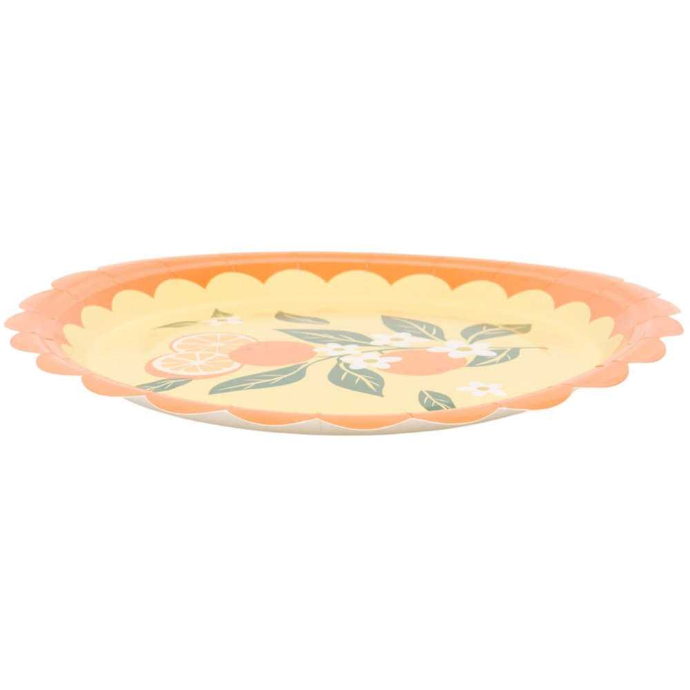 Pack of 10 Orange Blossom Paper Plates Image 4