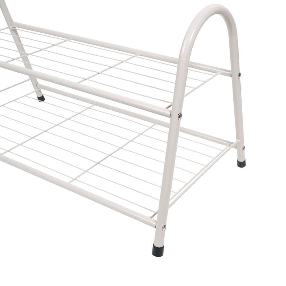 2 Tier Shoe Rack White Image 5