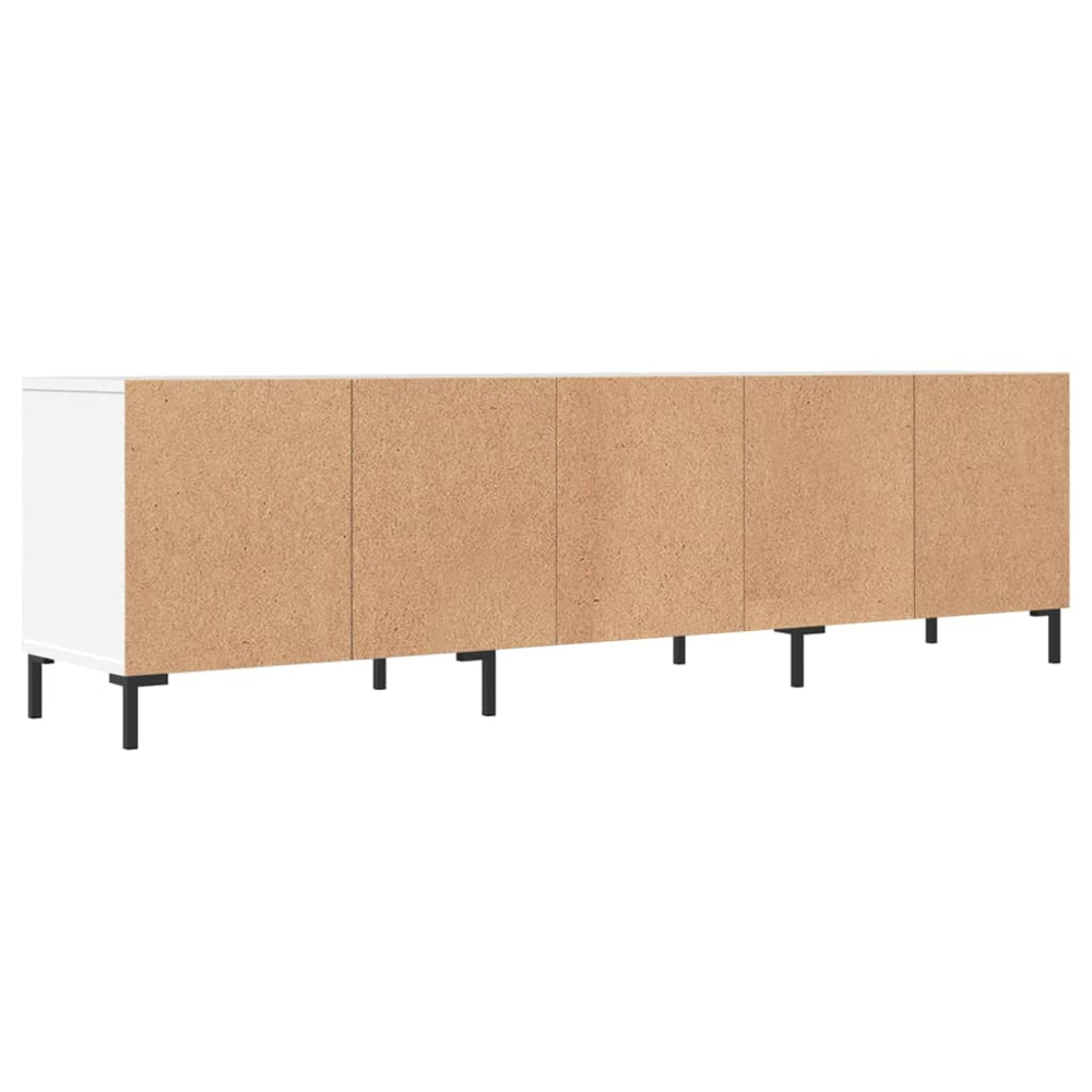vidaXL 3 Door 3 Shelf White TV Cabinet Image 8