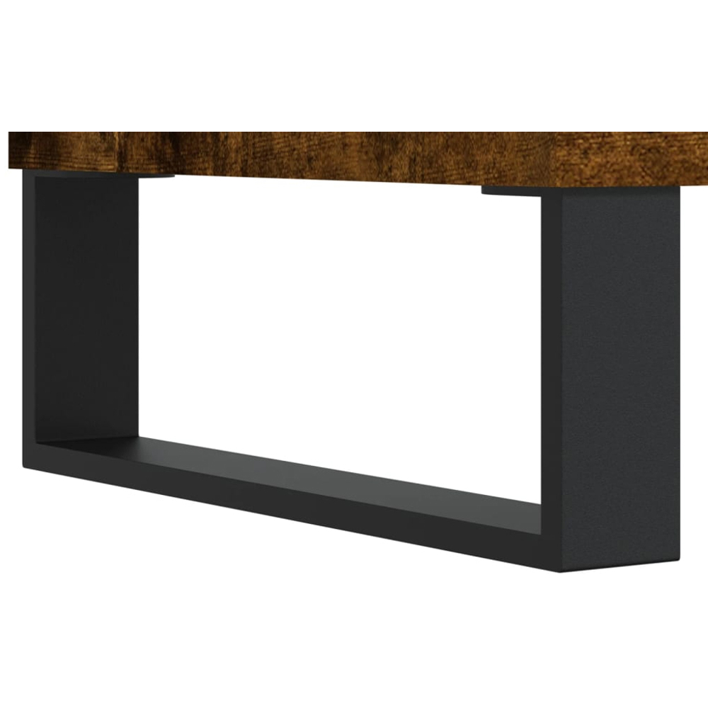 vidaXL 2 Glass Door Smoked Oak Sideboard Image 9