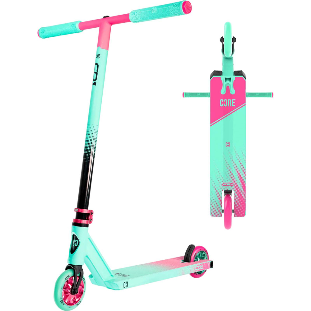 Core CD1 Teal and Pink Stunt Scooter Image 3