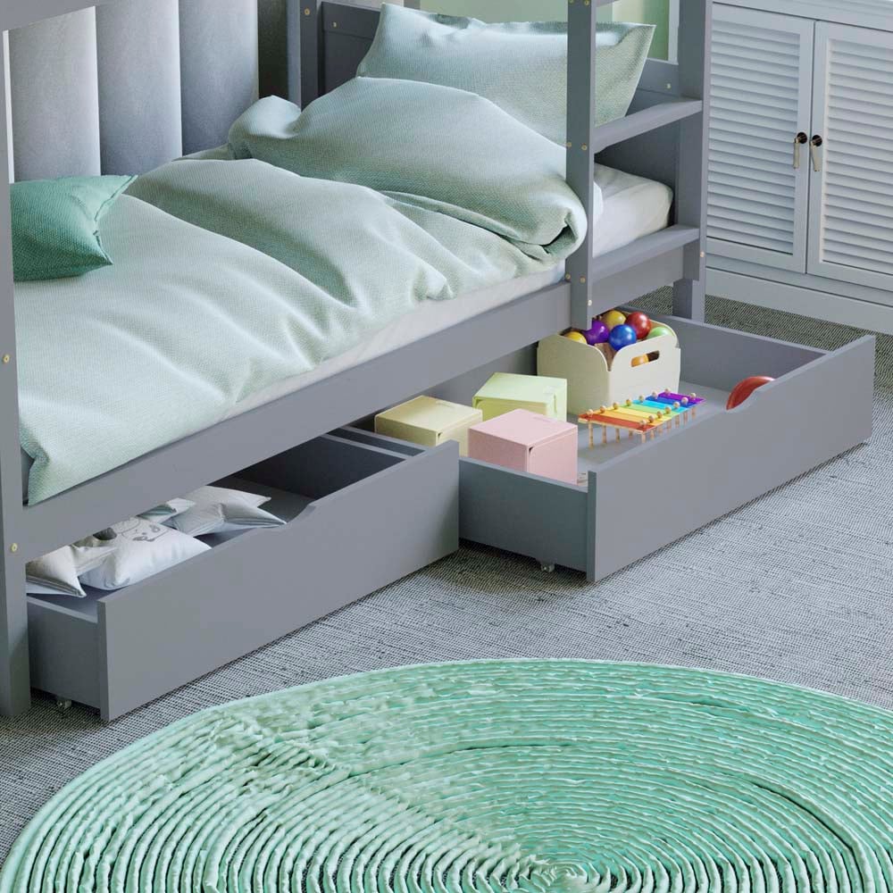 Junior Vida Libra Grey Wooden Underbed Drawers Image 2