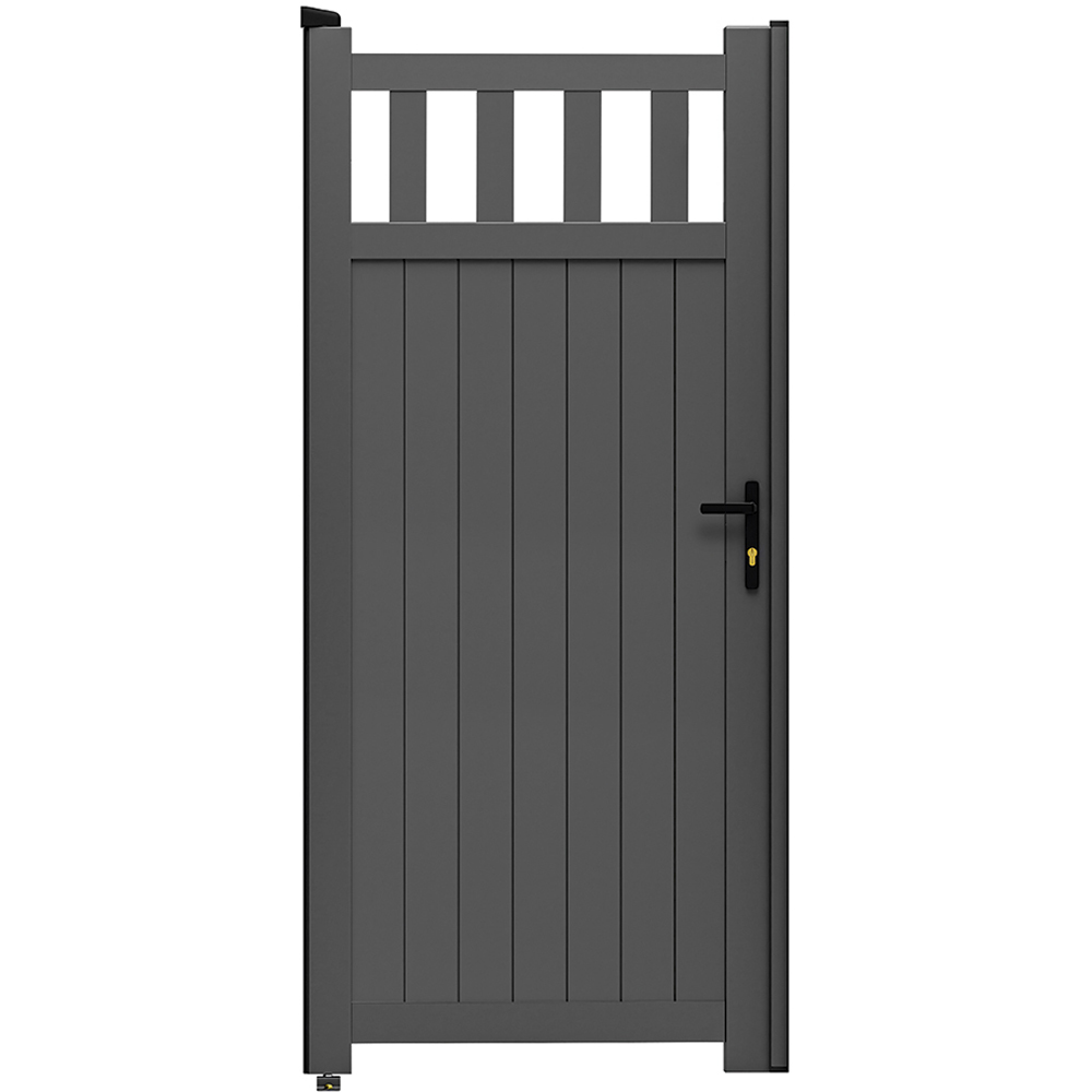Readymade Gates Anthracite Grey Aluminium Vertical Mix Infill Pedestrian Gate 1800 x 1100mm Image 1