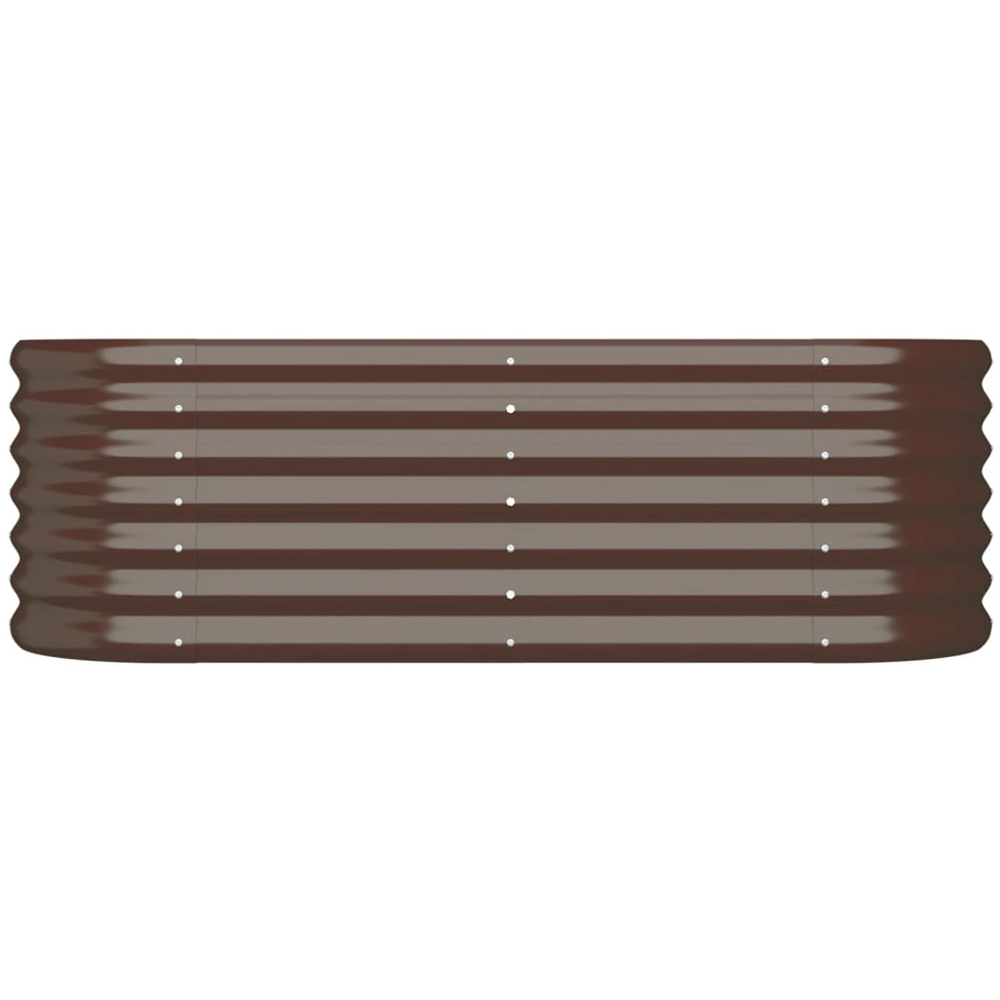 vidaXL Brown Galvanised Steel Raised Garden Bed 114 x 40 x 36cm Image 2