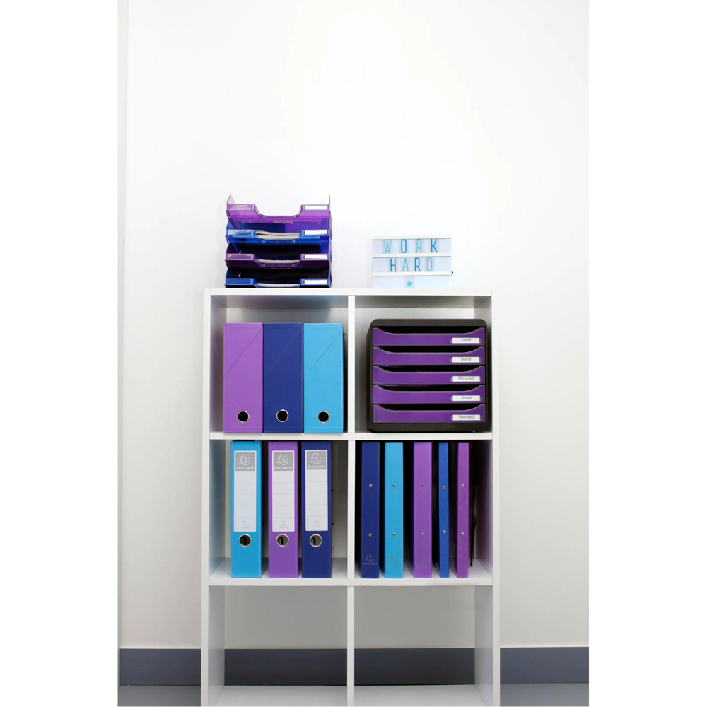 Exacompta Iderama PremTouch A4 Dark Blue Lever Arch File 10 Pack Image 2