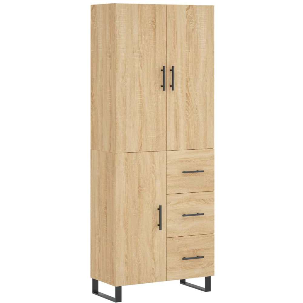 vidaXL Brown Engineered Wood Highboard Image 2