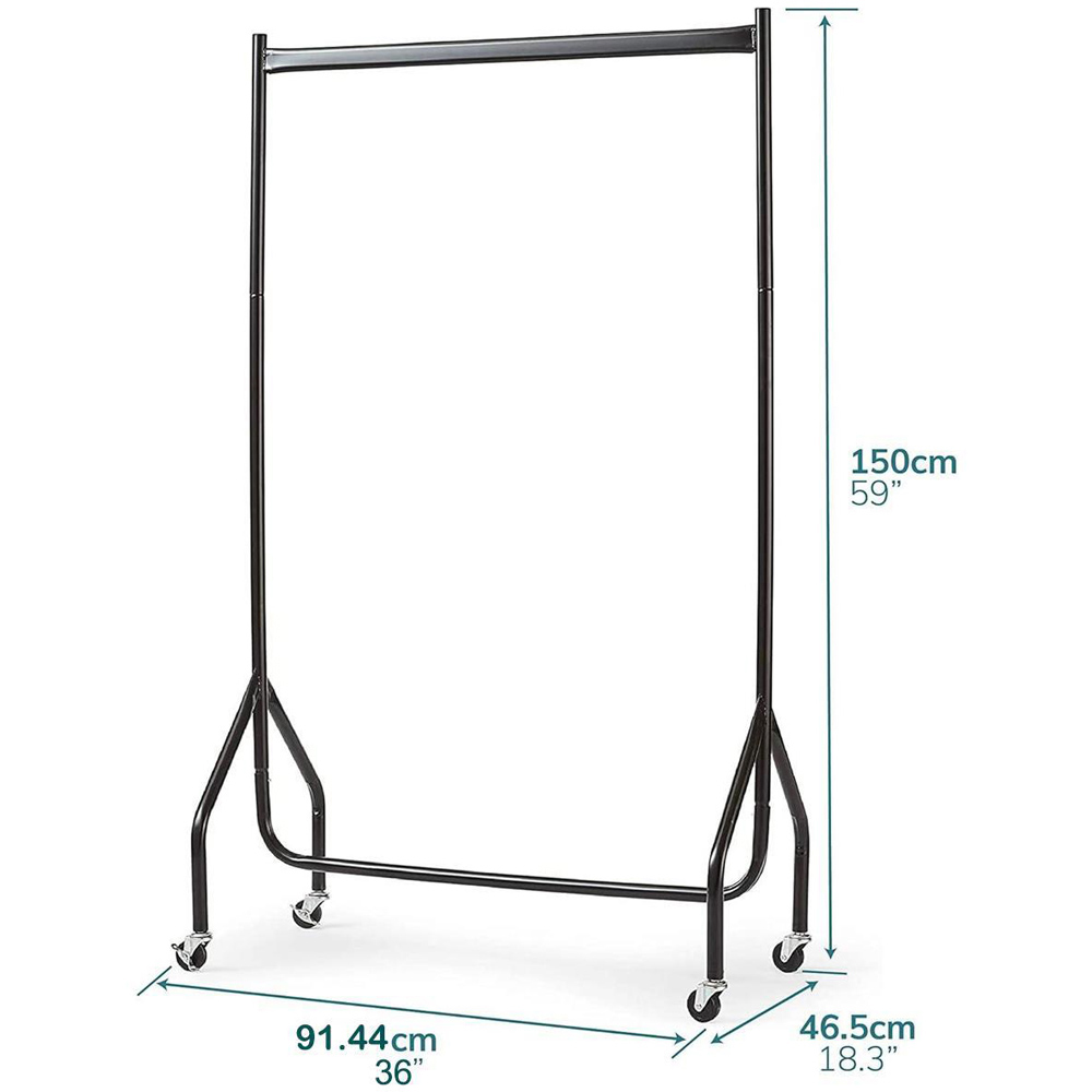 House Of Home White Heavy Duty Foldable Clothes Rail 3ft Image 6
