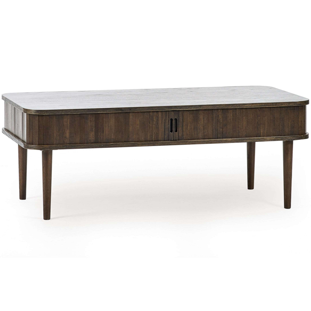 Julian Bowen Arya 2 Door Dark Oak Effect Fluted Coffee Table Image 2