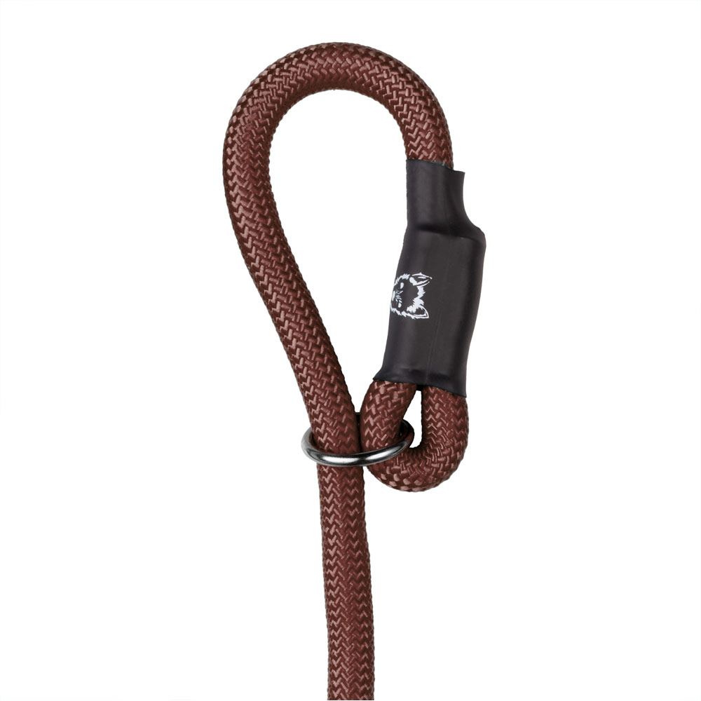 Bunty Extra Large 12mm Slip On Brown Rope Dog Lead Image 2