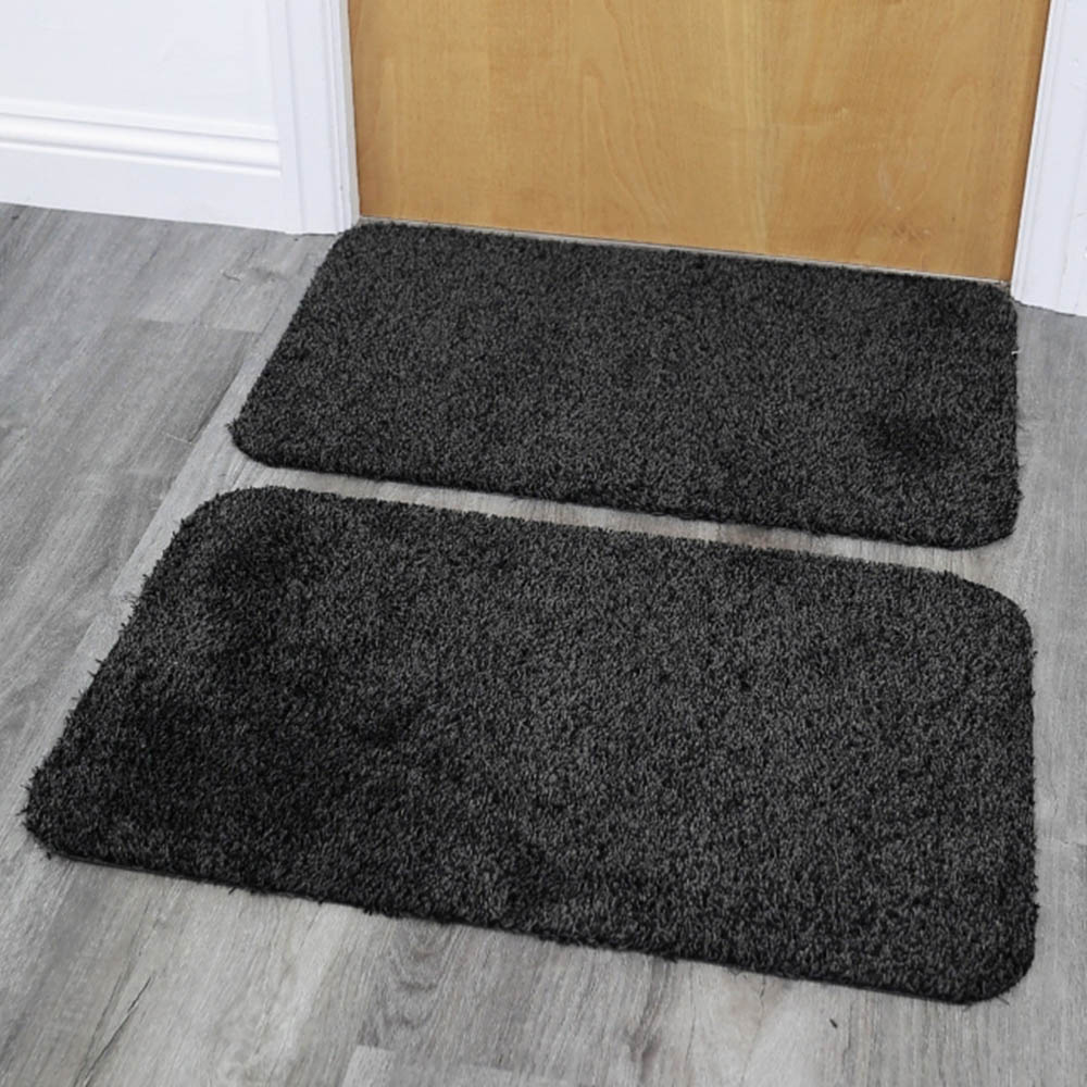 Melrose Distributer Anthrite Mat 50 x 80cm Twin Pack Image 2