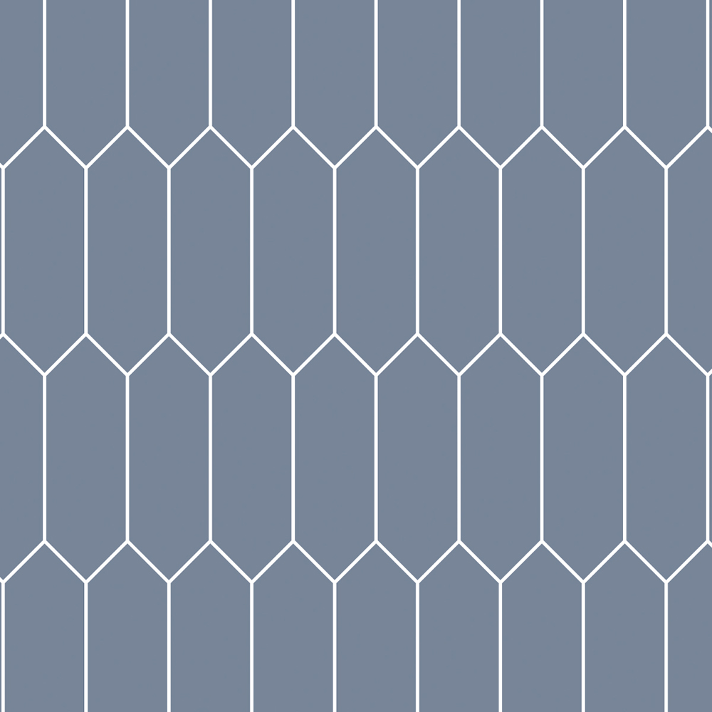 Splashbax Premium Artisan Onyx Blue Elongated Hexagon Di Bond Shower Panel 2400 x 1220mm Image 2