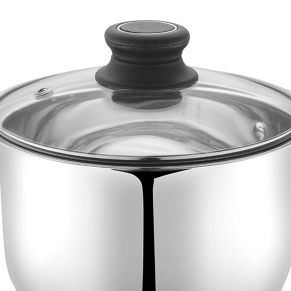 Highlands Homeware 16cm Glass Lid Saucepan with Induction Base Image 2