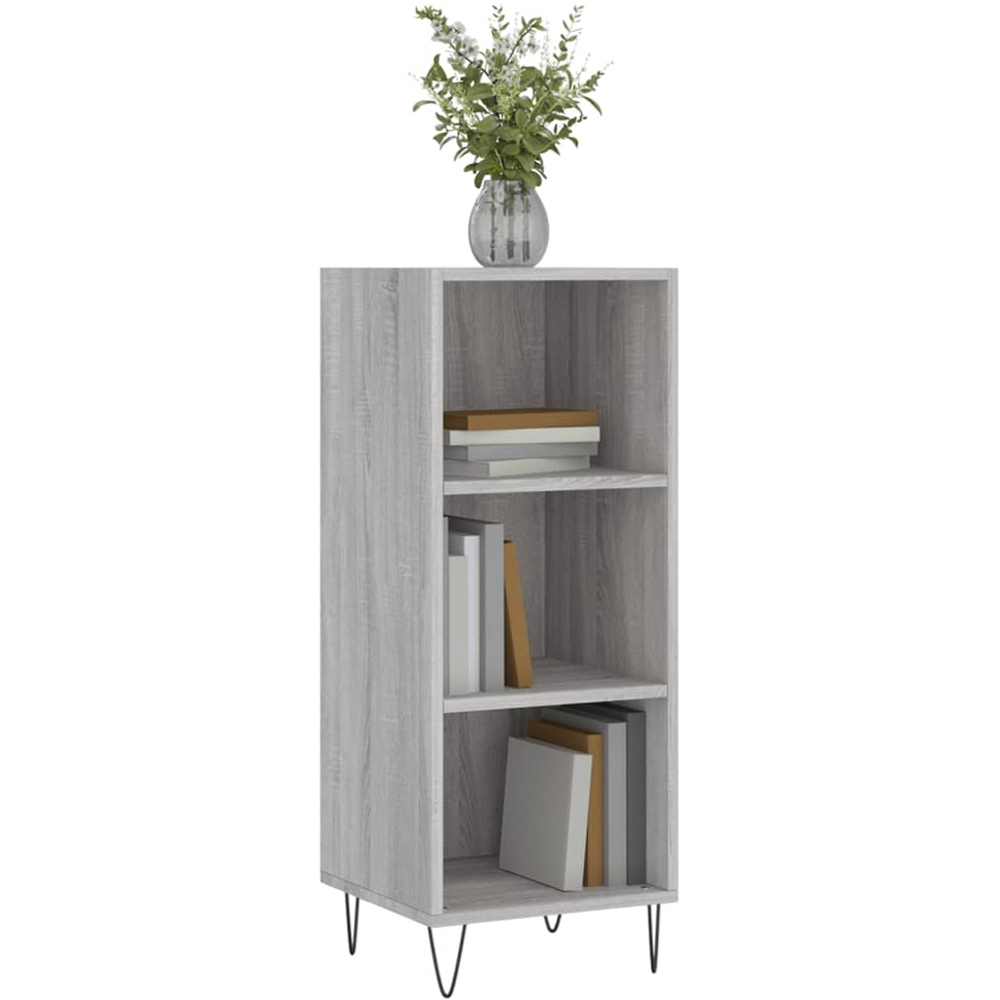 vidaXL 3 Shelf Grey Sonoma Wooden Sideboard Image 3
