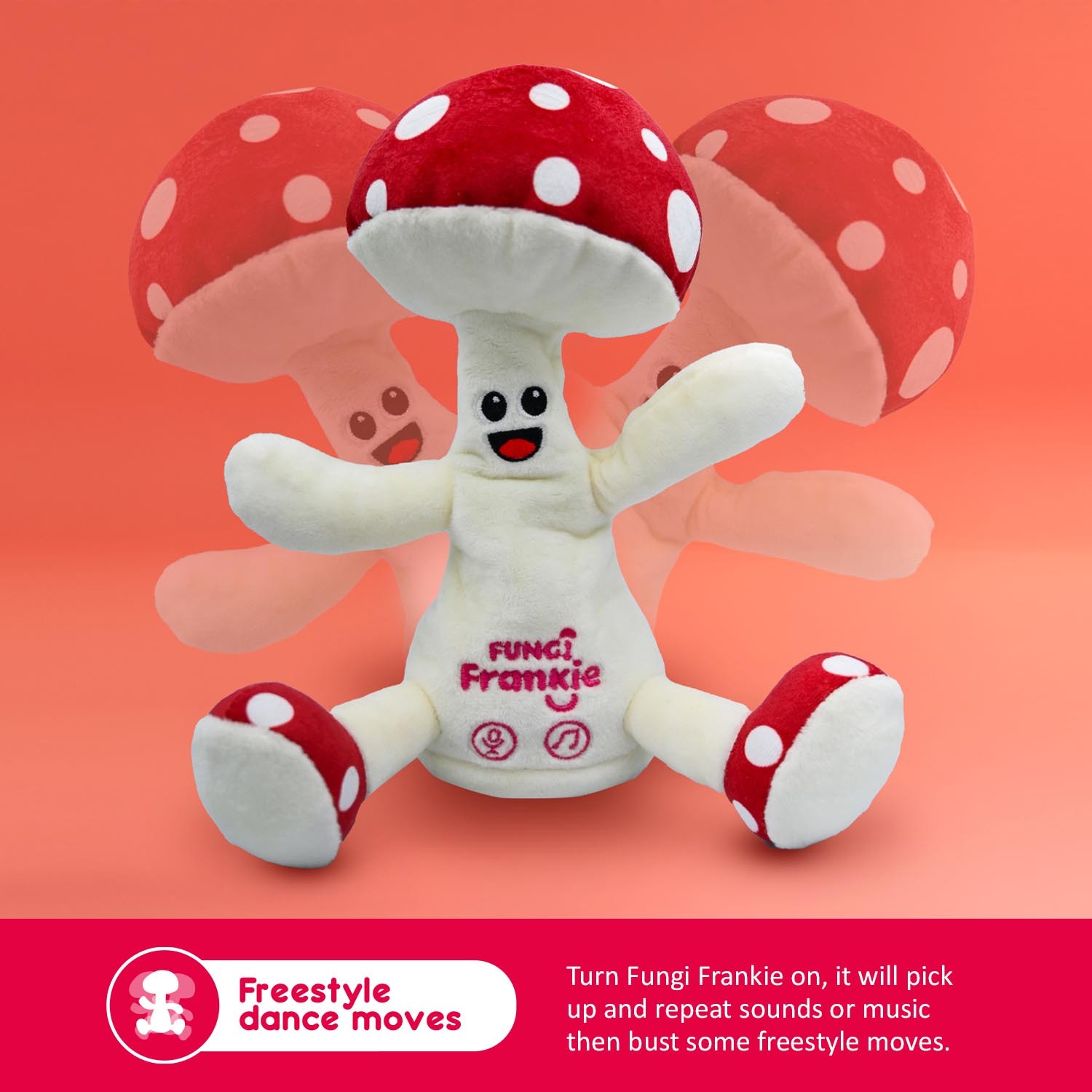 Fungi Frankie White Plush Interactive Soft Toy Image 10