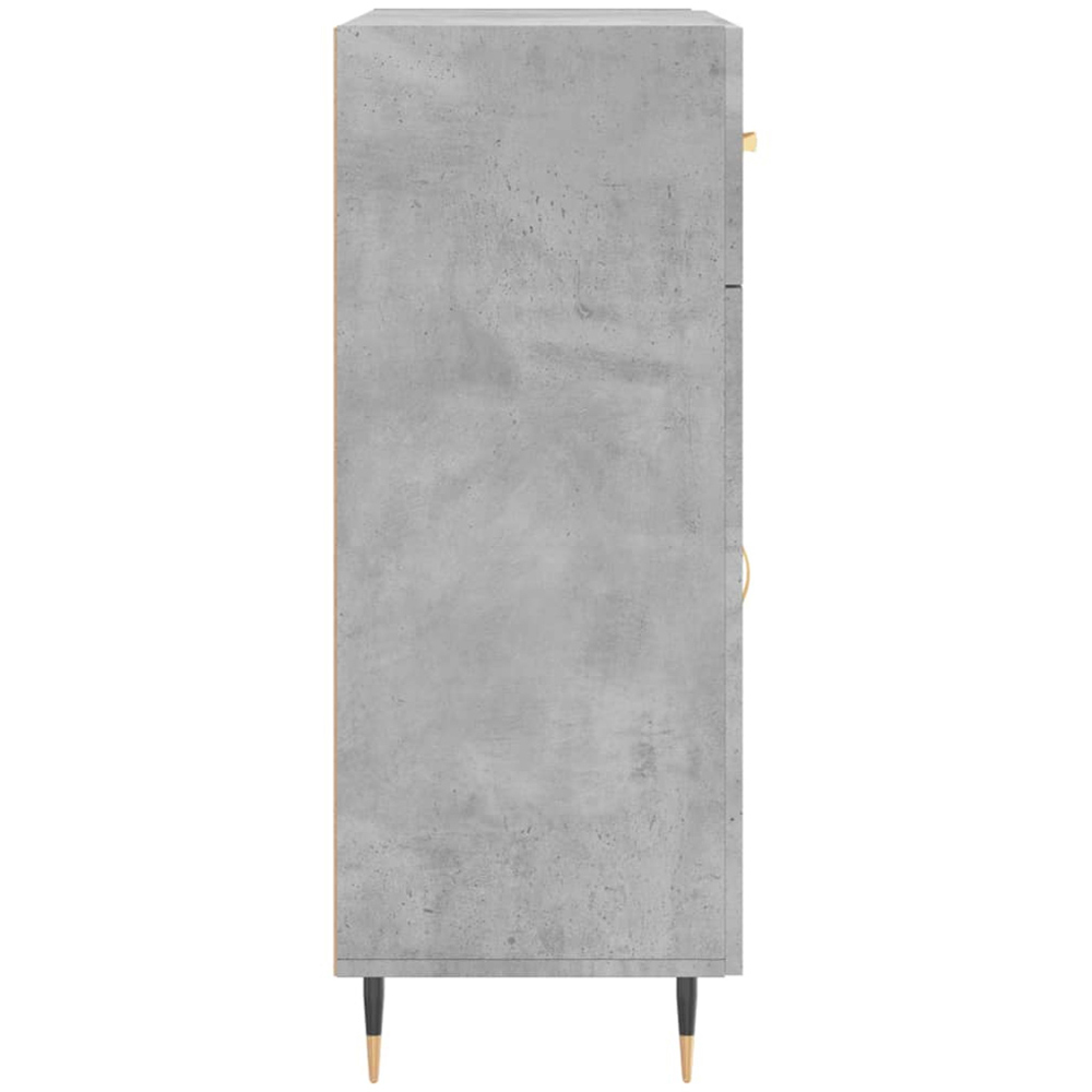 vidaXL 2 Door 2 Drawer Concrete Grey Wooden Sideboard Image 7