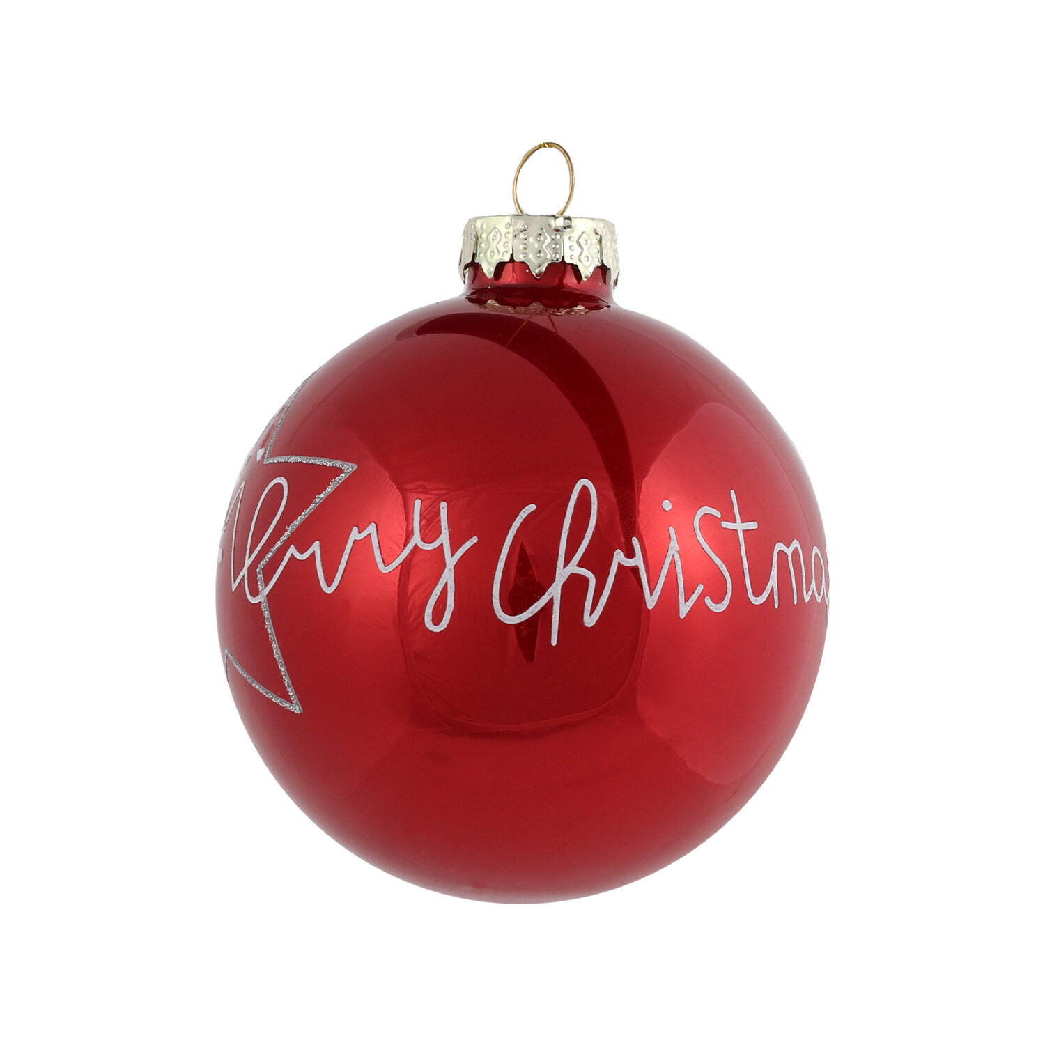 Traditional Merry Christmas Bauble - Red Image 2