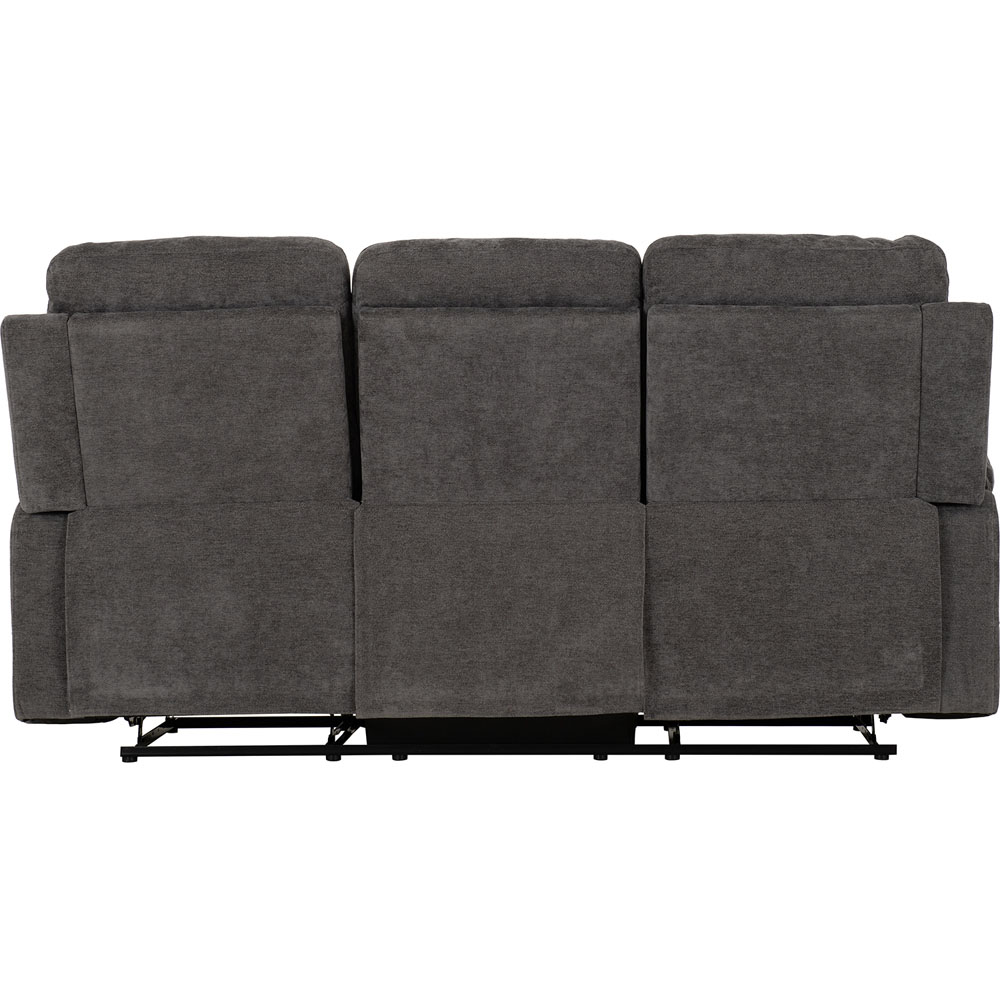 Seconique Guildford 3 Seater Grey Fabric Recliner Sofa Image 7