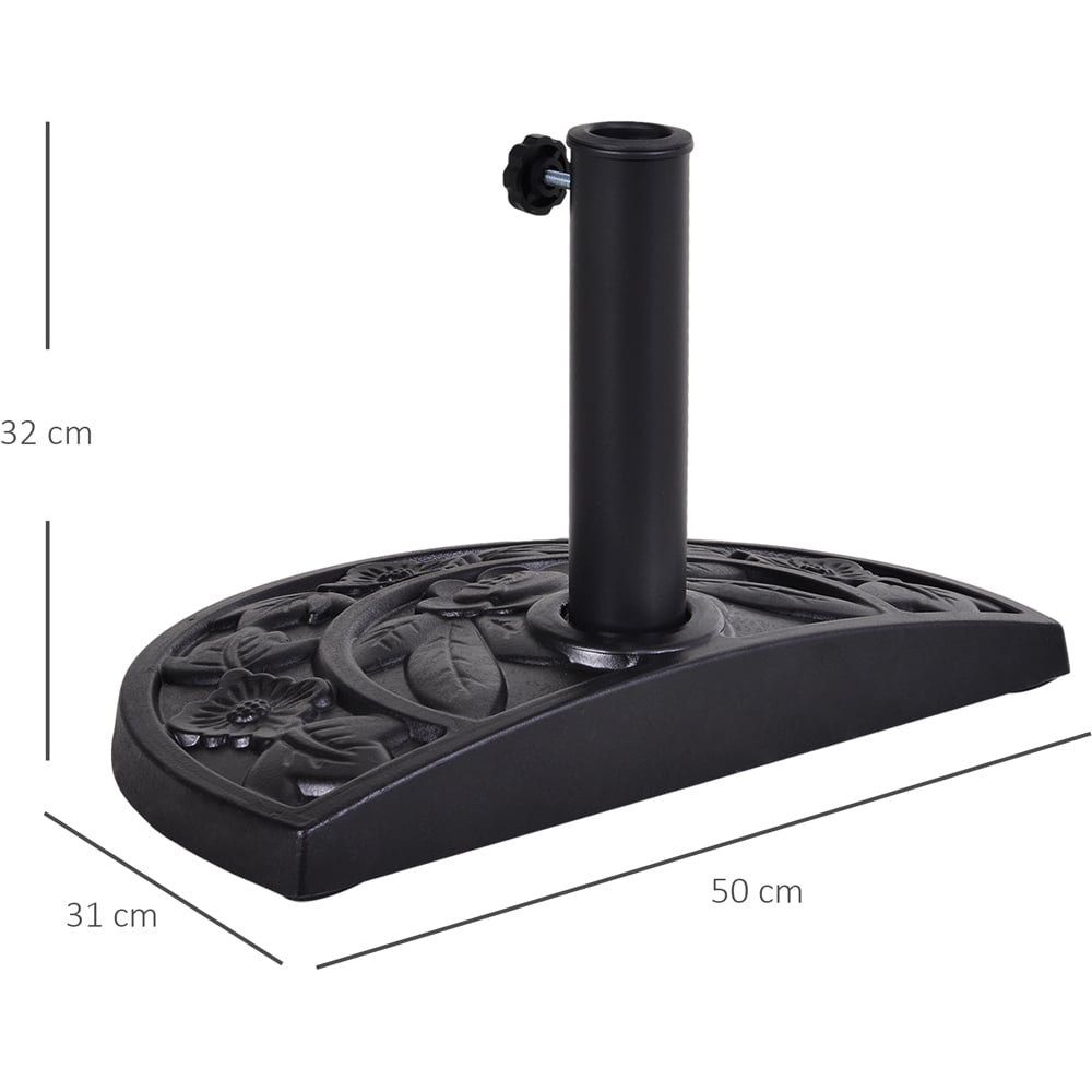 Outsunny Half Round Parasol Umbrella Base 9kg Image 7