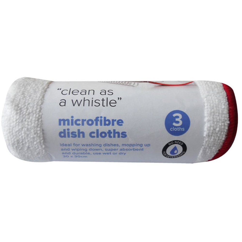 Wilko Microfibre Dish Cloths 3 pack Image