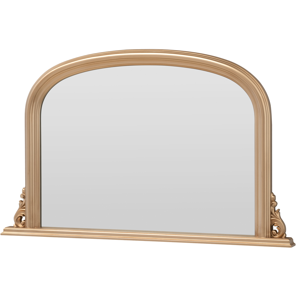Yearn Classic Gold Arched Overmantle Mirror 77 x 122cm Image 1