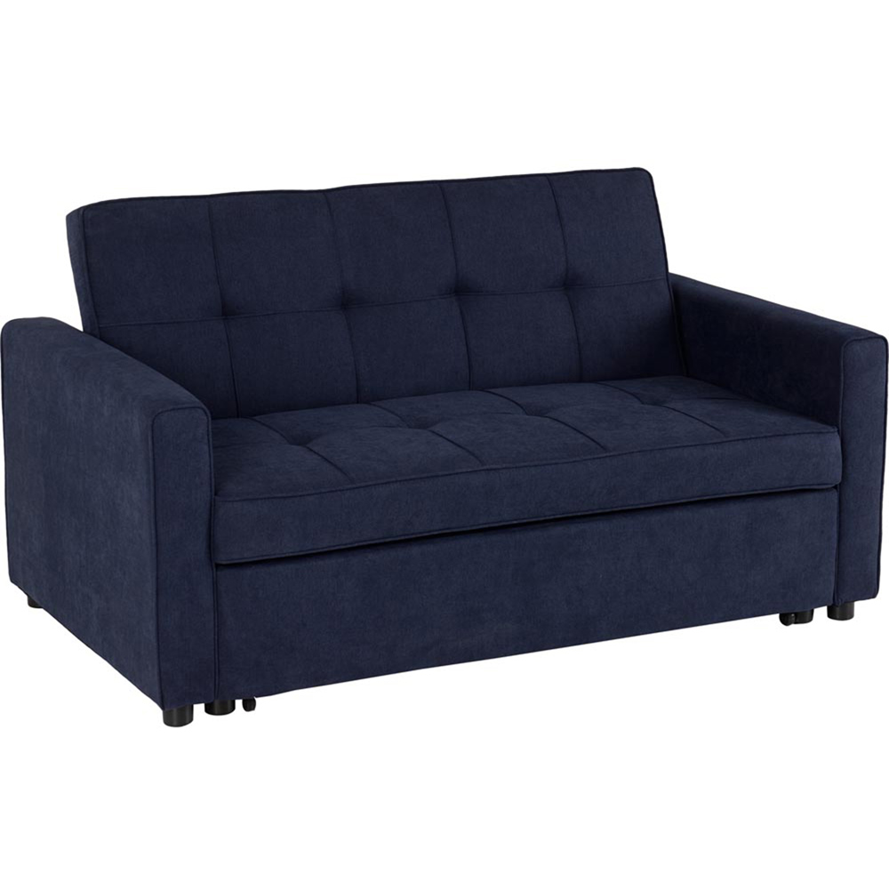 Seconique Astoria Double Sleeper Navy Blue Fabric Sofa Bed Image 2