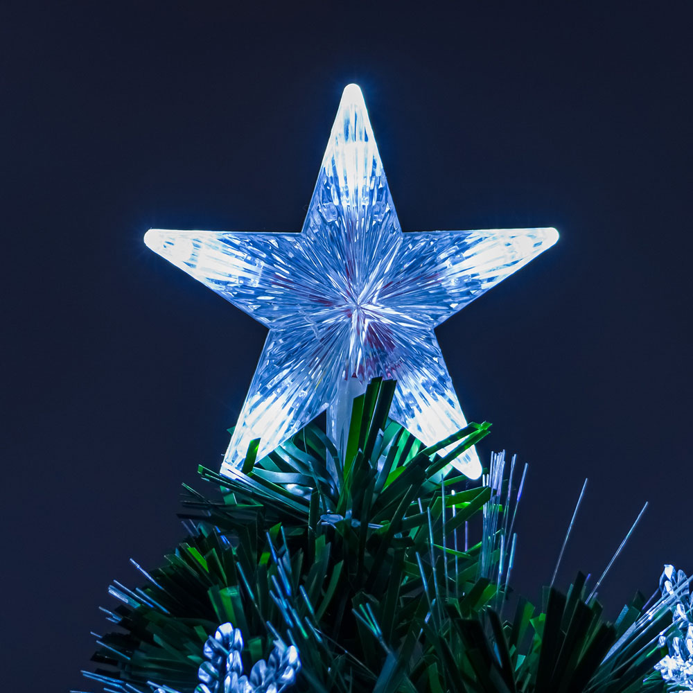 The Christmas Centre 12 Cool White LED Green Fibre Optic Artificial Xmas Tree 2ft Image 4