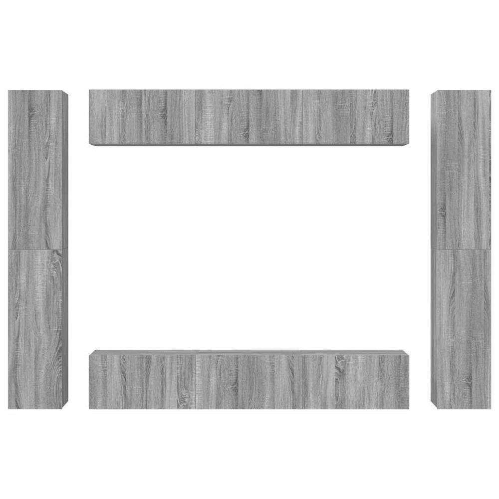 vidaXL 24 Shelf Grey Sonoma TV Cabinet Image 6