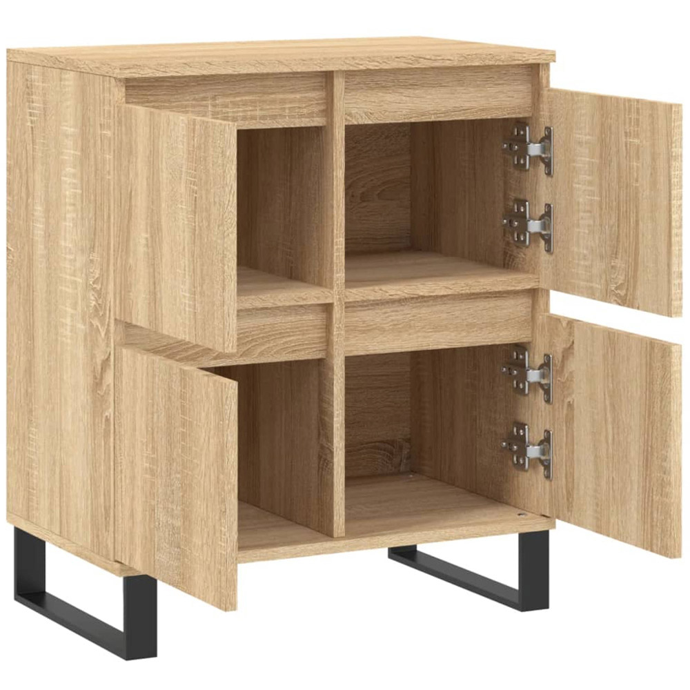 vidaXL 4 Door Sonoma Oak Sideboard Image 6