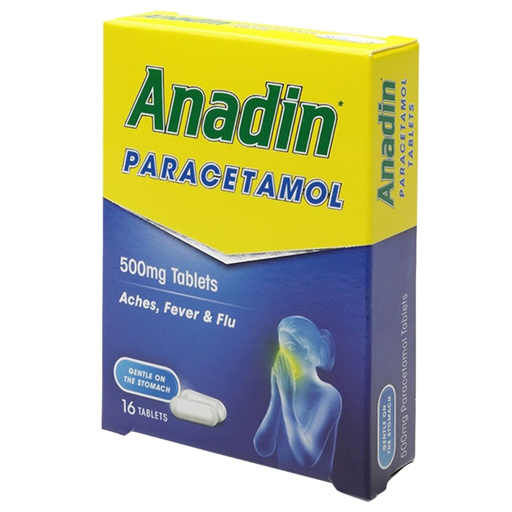 Anadin Paracetamol Tablets 500mg 16 pack Image