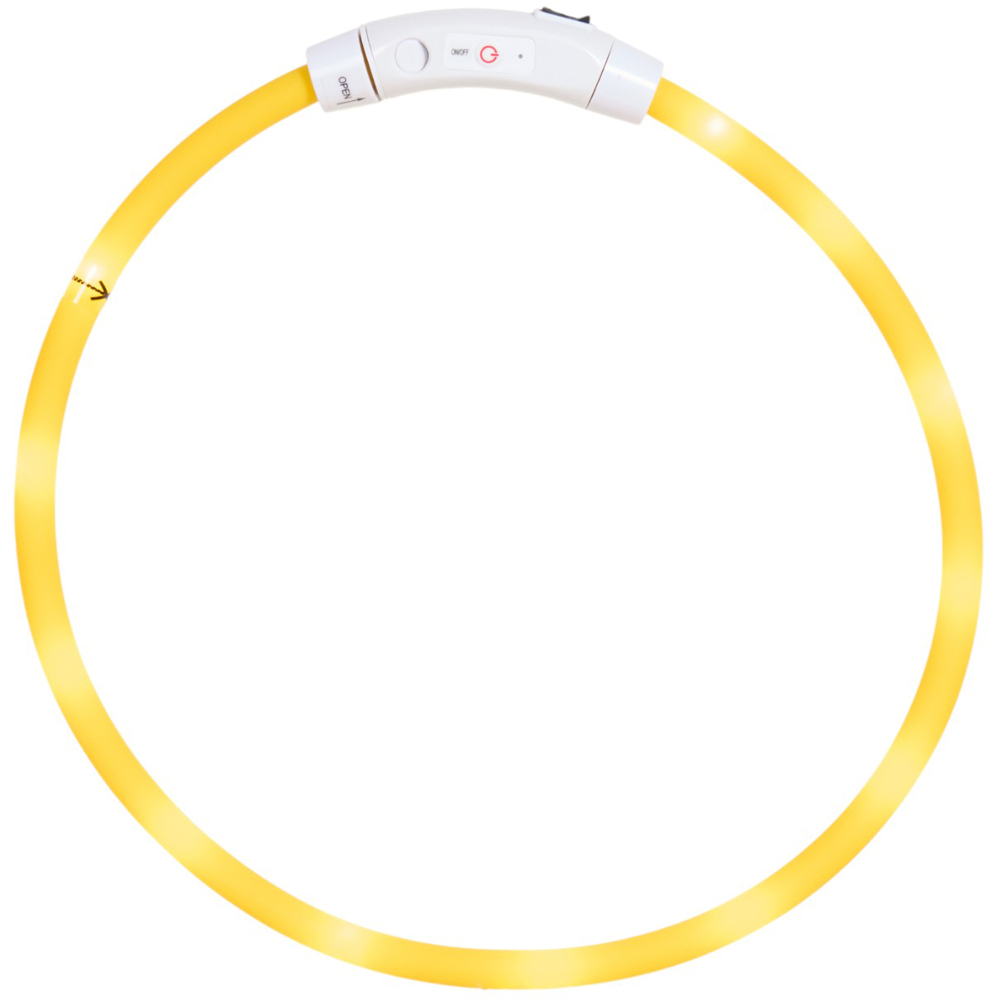 Clever Paws USB Rechargeable Flashing Pet Halo - Yellow Image 4