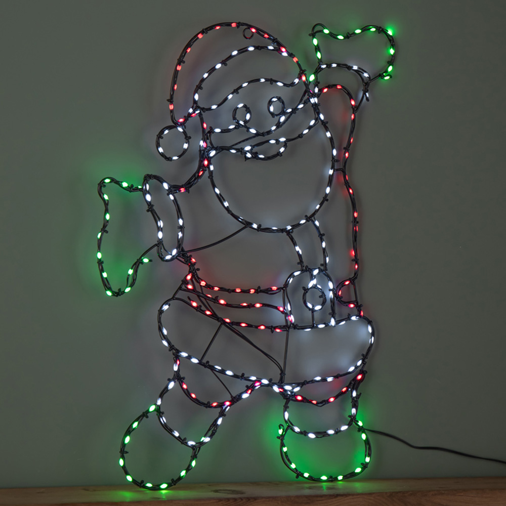 Samuel Alexander Multicolour LED FlexiBrights Light Up Santa Christmas Decoration Image 1