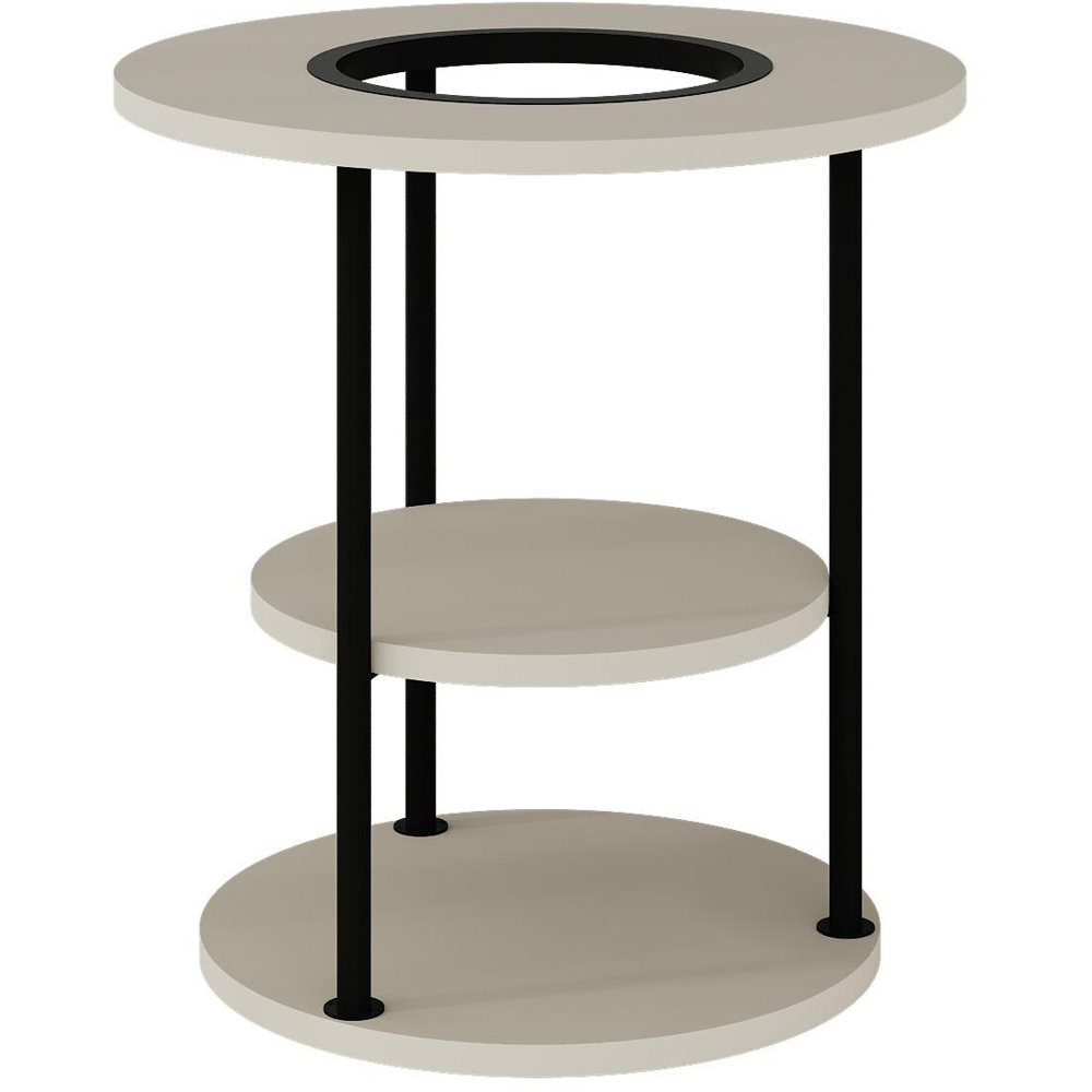 Decortie Grova 3-Tier Sandstone Side Table Image 2