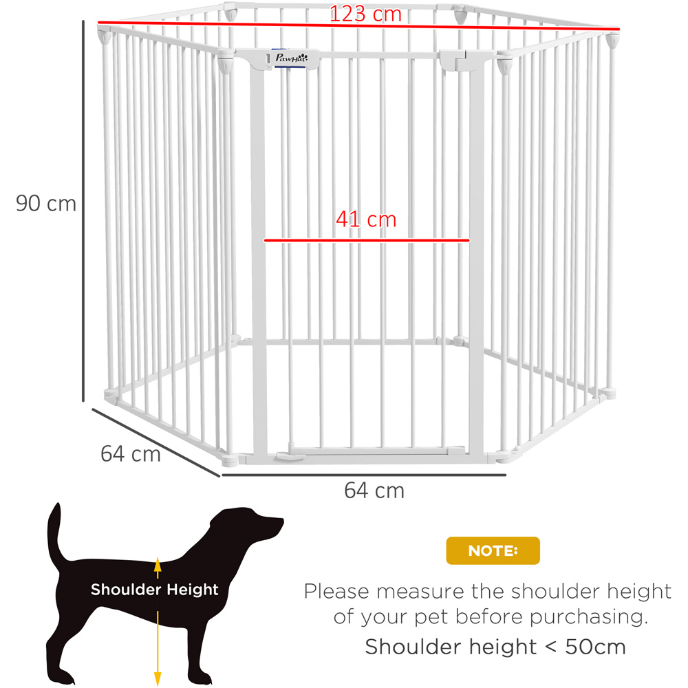 PawHut 6 Panel 2 in 1 Medium Dog Pet Playpen Image 7