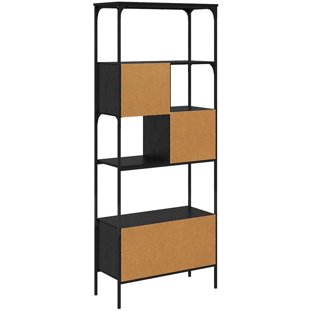 vidaXL 7 Shelf Black Oak Bookcase Image 7