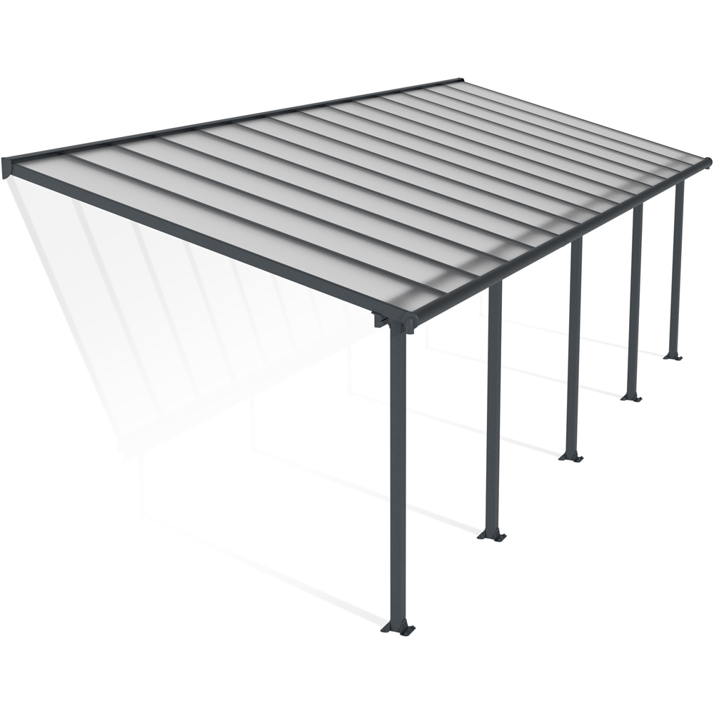 Palram Canopia Olympia Grey Clear 3 x 8.51m Patio Cover Image 1
