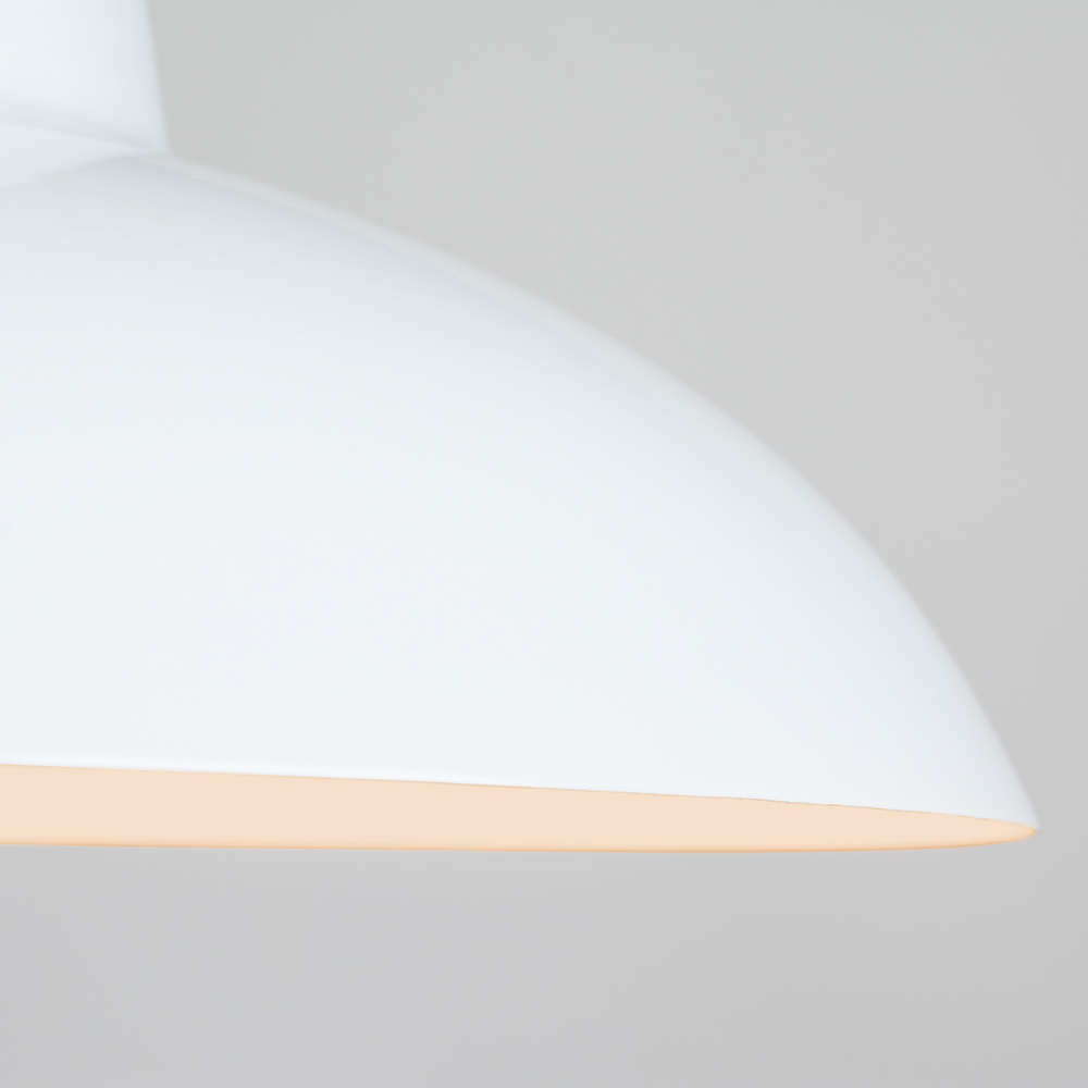 ValueLights Civic White Retro Pendant Light Shade Image 6