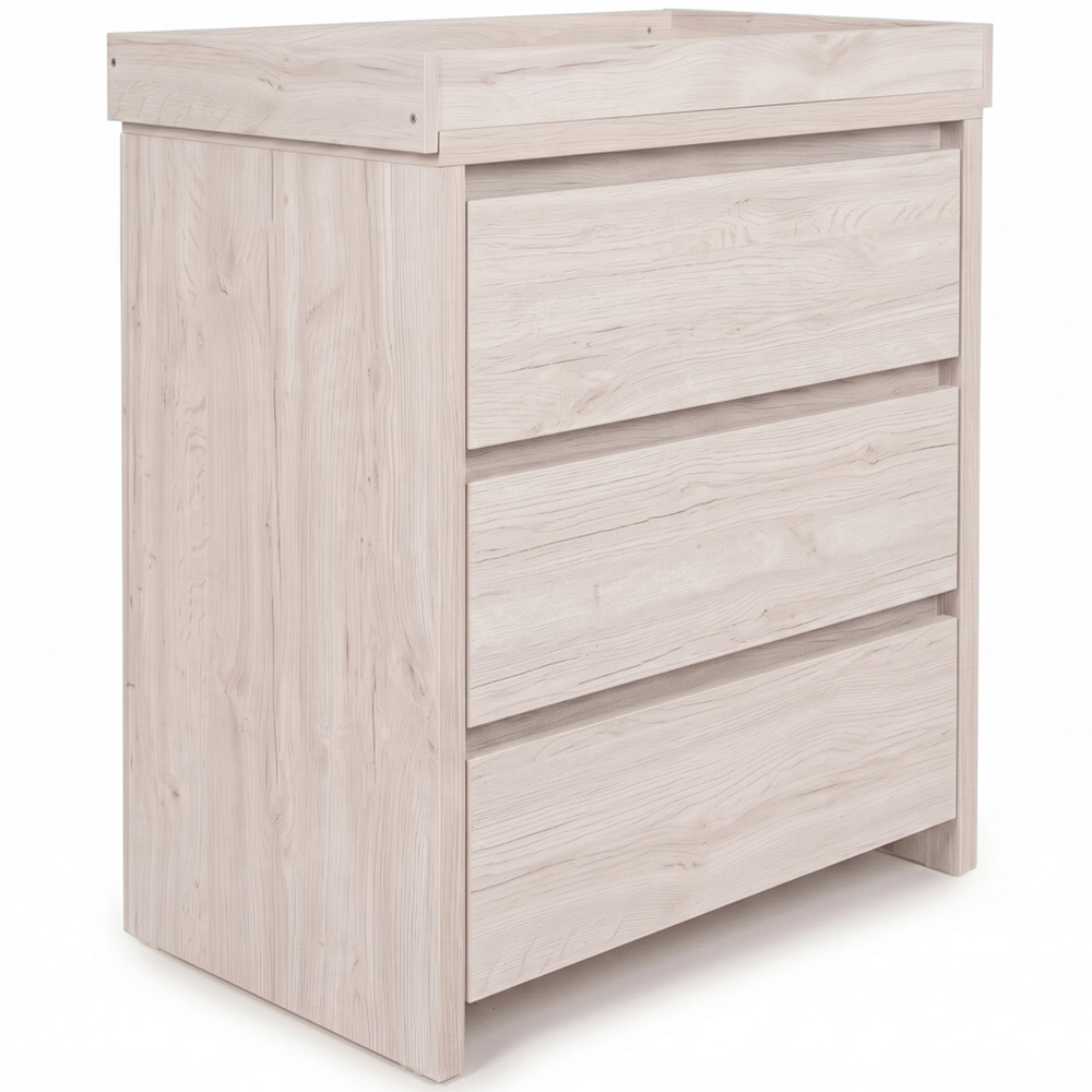 Shefa 880 3 Drawer White Craft Oak Kids Changing Unit Image 2
