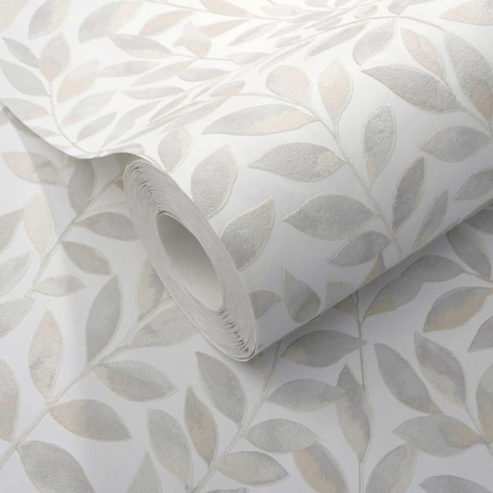 Erismann Ameroso Morris Style Leaf Grey Wallpaper Image 2