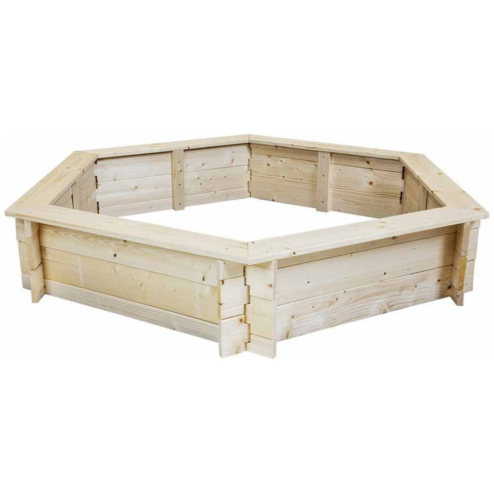 Charles Bentley Hexagonal Wooden Sand Pit Image 3