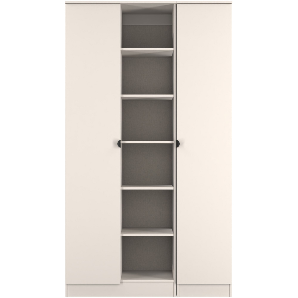 Crowndale Bora 2 Door 6 Shelf Kashmir Matt Triple Wardrobe Image 2