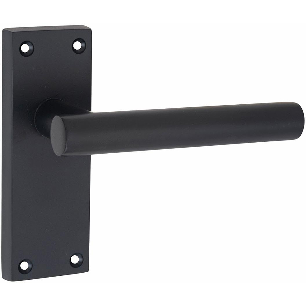 Golden Grace Matt Black Victorian Straight T-Bar Latch Door Handle Set with Hinge 6 Pack 120 x 40mm Image 3