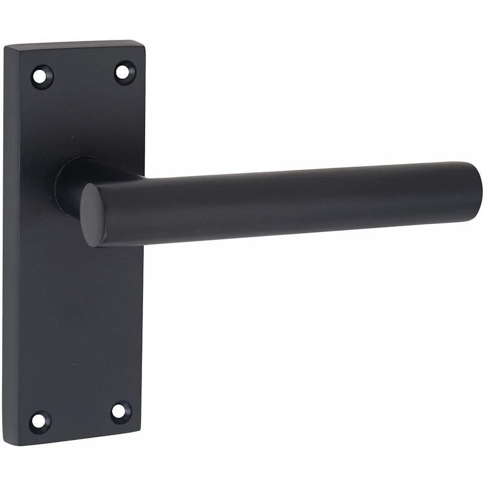 Golden Grace Matt Black Victorian Straight T-Bar Latch Door Handle Set 4 Pack 120 x 40mm Image 2