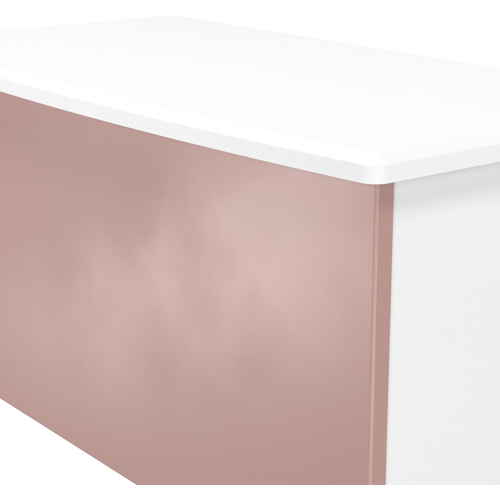 Crowndale Camden Kobe Pink and White Lid Top Blanket Box Ready Assembled Image 5