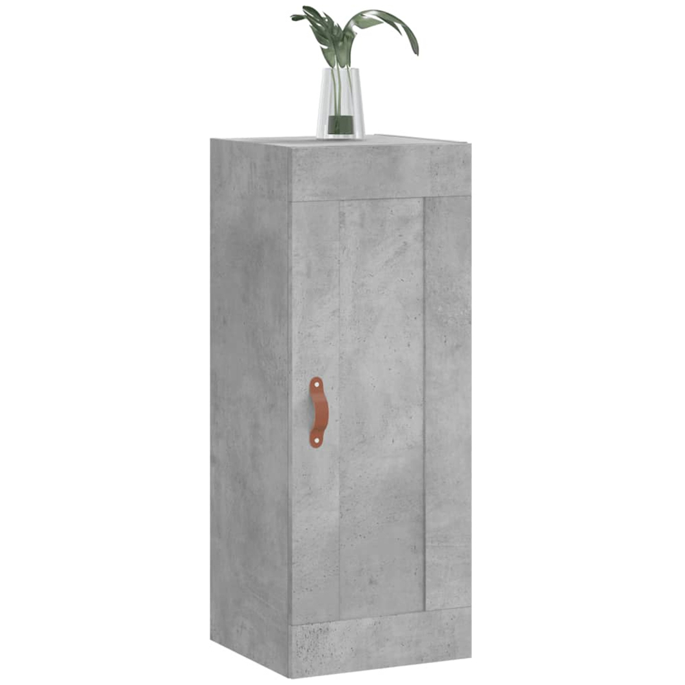 vidaXL Single Door Concrete Grey Wall Mounted Slim Cabinet Image 4