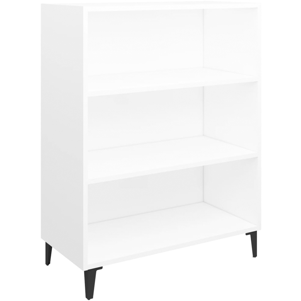 vidaXL 3 Shelf White Sideboard Image 2