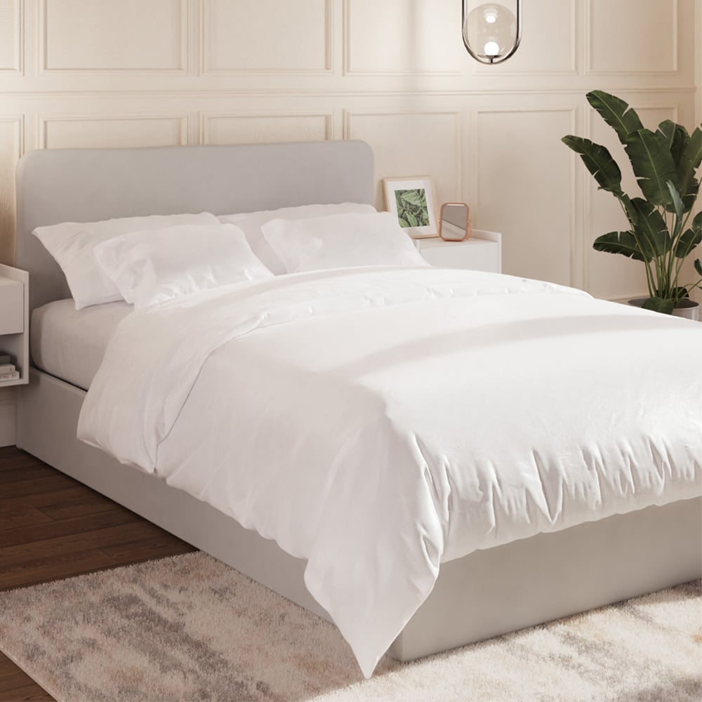 GFW Chiswick King Size Soft Grey Ottoman Bed Image 1